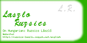 laszlo ruzsics business card